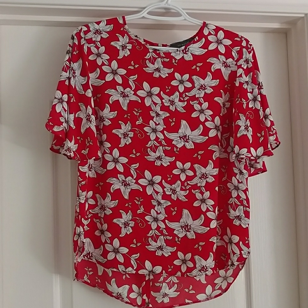 Patterned Primark blouse with zipper detail